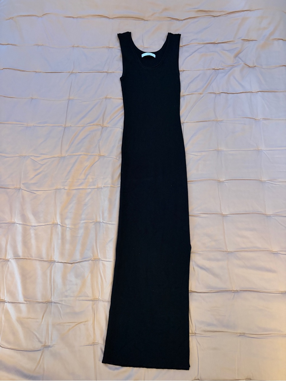 Mango Black Sleeveless Maxi Dress with Slit - Classic Womens Sheath